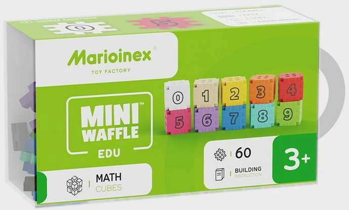 Marioinex ***** Vafliniai blokai EDU kubeliai matematika. 60el 06408