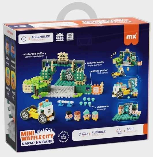 MARIOINEX Mini Waffle City banko apiplėšimo kaladėlės, 148 dalys