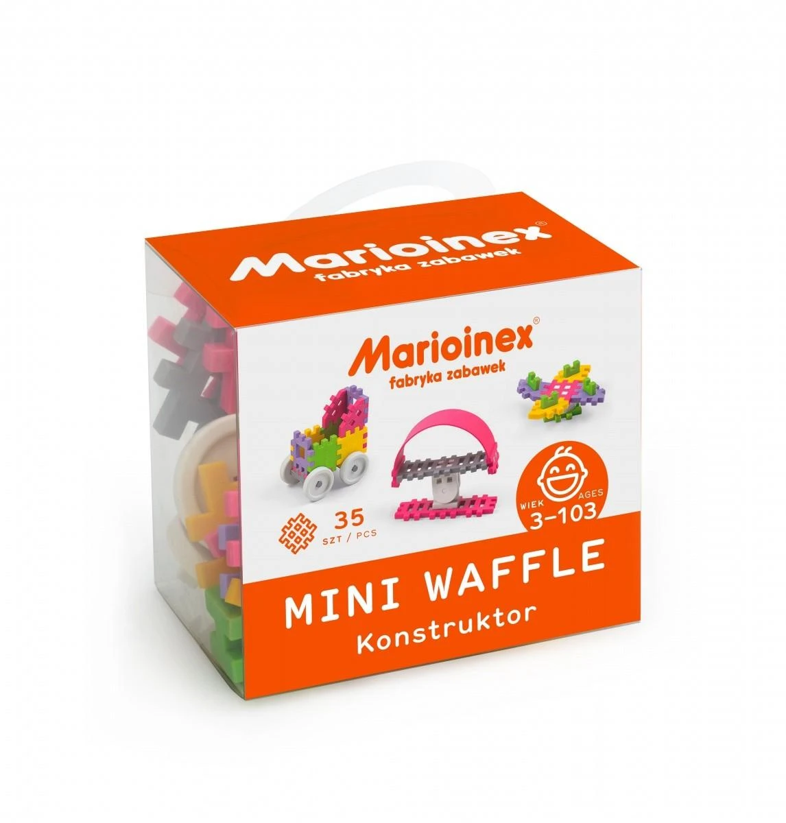 MARIOINEX 902790 vafliniai mini blokai 35 vnt. Konstruktorius (mergina)