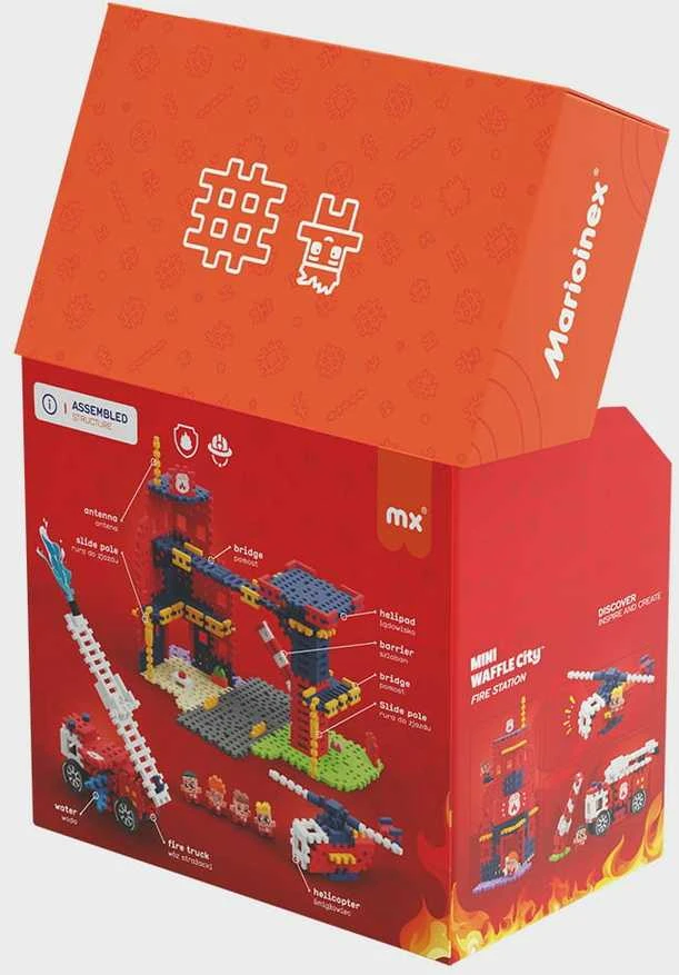Marioinex mini vafliniai konstruktoriai – Miestas: Gaisrinė, 280 detalių