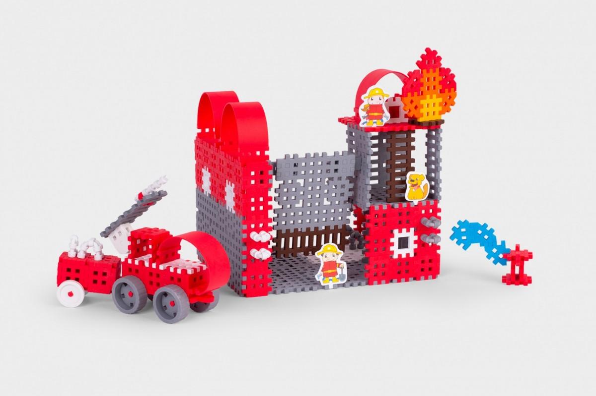 Konstruktorius Marioinex Mini Waffle Fireman 185 el.