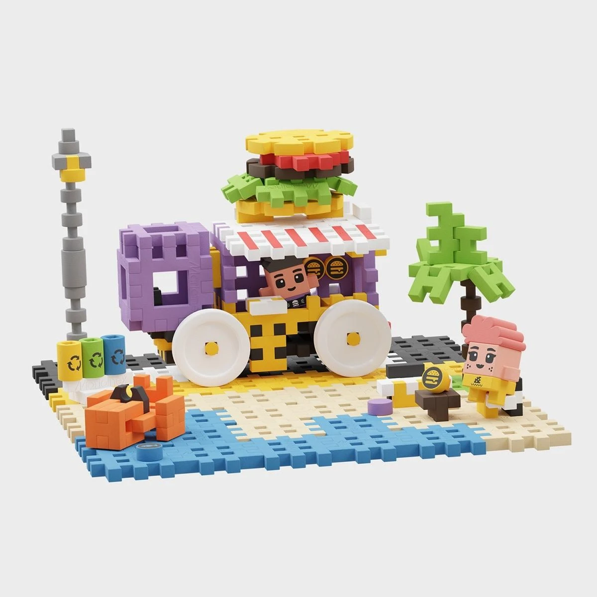 Konstruktorius Mini Waffle City - Maisto sunkvežimis