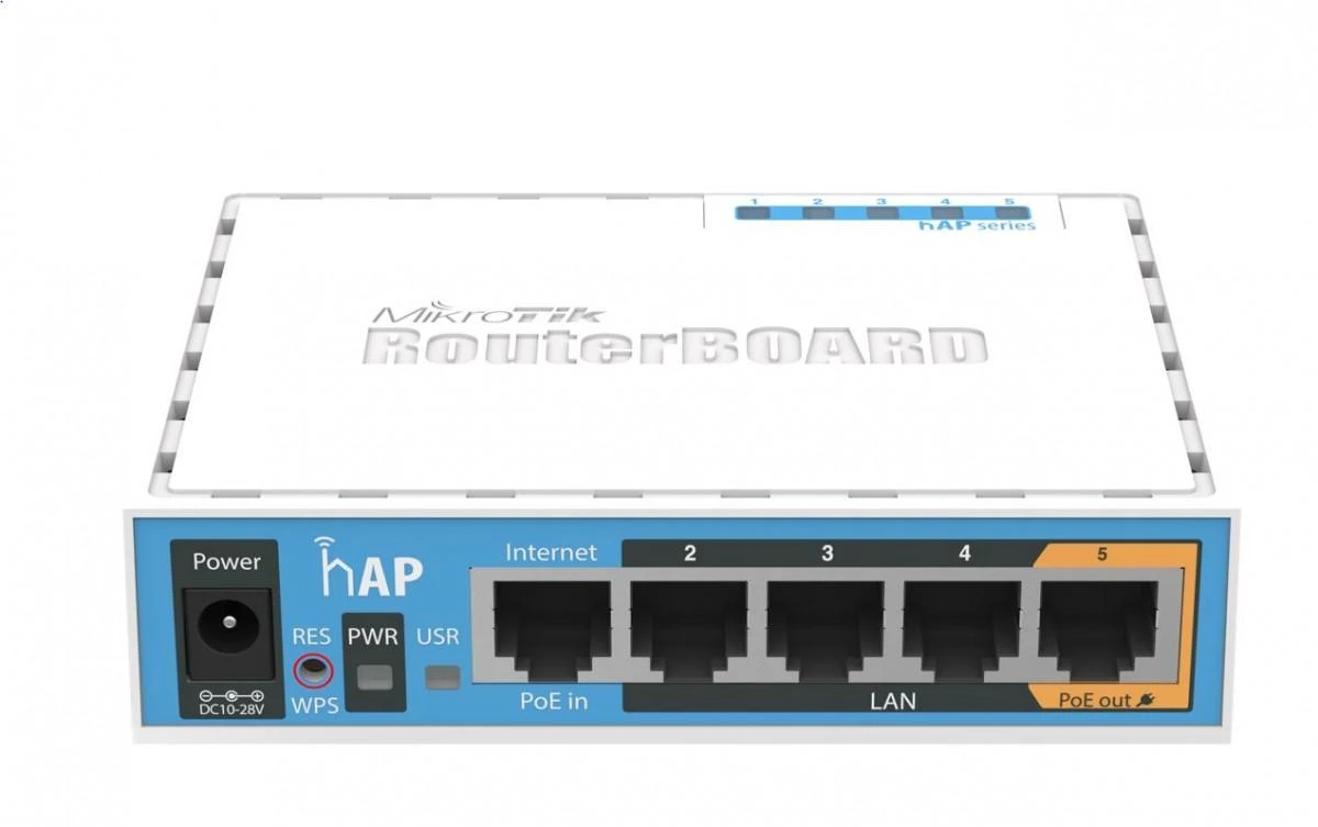 MIKROTIK RB951Ui-2nD hAP prieigos taškas 2.4GHz 5x RJ45 100Mb/s