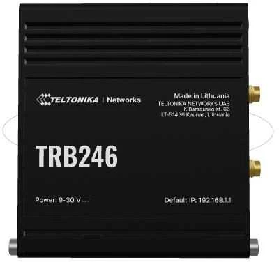 Maršrutizatorius Teltonika | Pramoninis 4G daiktų interneto šliuzas | TRB246 | 10/100 Mbit/s | Ethernet LAN (RJ-45) jungtys 1 | Tinklo palaikymas: ne | MU-MiMO: ne | 4G
