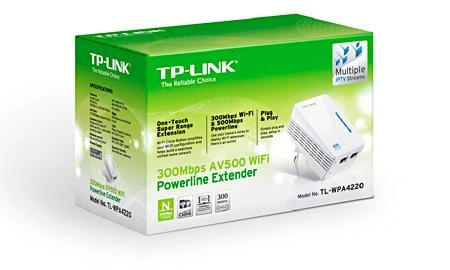 TP-LINK TL-WPA4220 „PowerLine“ tinklo adapteris 500 Mbit/ai Ethernet LAN jungtis „Wi-Fi“ Balta 1 vnt