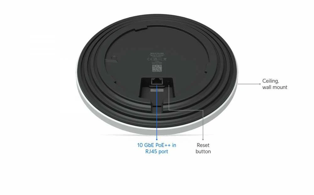 Maršrutizatorius UBIQUITI U7 PRO XG ANT LUBŲ MONTUOJAMAS 6 SRAUTŲ „Wi-Fi“ 7 prieigos taškas su 10/5/2,5/1 GBE palaikymu