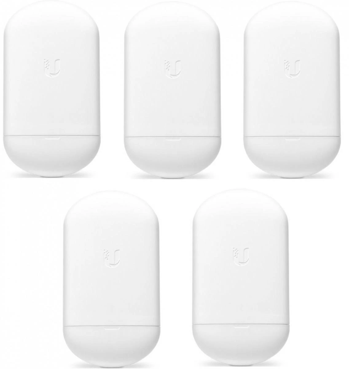 Maršrutizatorius UBIQUITI LOCO5AC-5 5 vnt. „NanoStation AC Loco 5GHz AirMax 802.11ac 13dBi“ antenų rinkinys, 25dBm