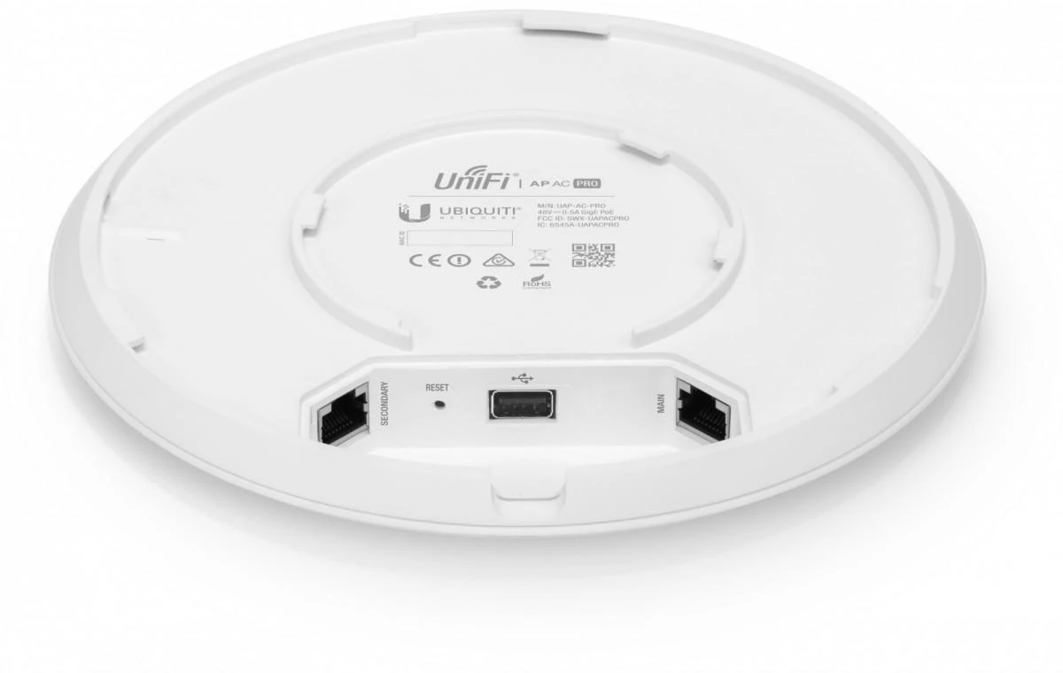 Ubiquiti | UAP-AC-PRO prieigos taškas | 802.11ac | 1300 Mbit/s | 10/100/1000 Mbit/s | Ethernet LAN (RJ-45) jungtys: 2 | MU-MiMO: Taip | Antenos tipas: Vidinė | 1