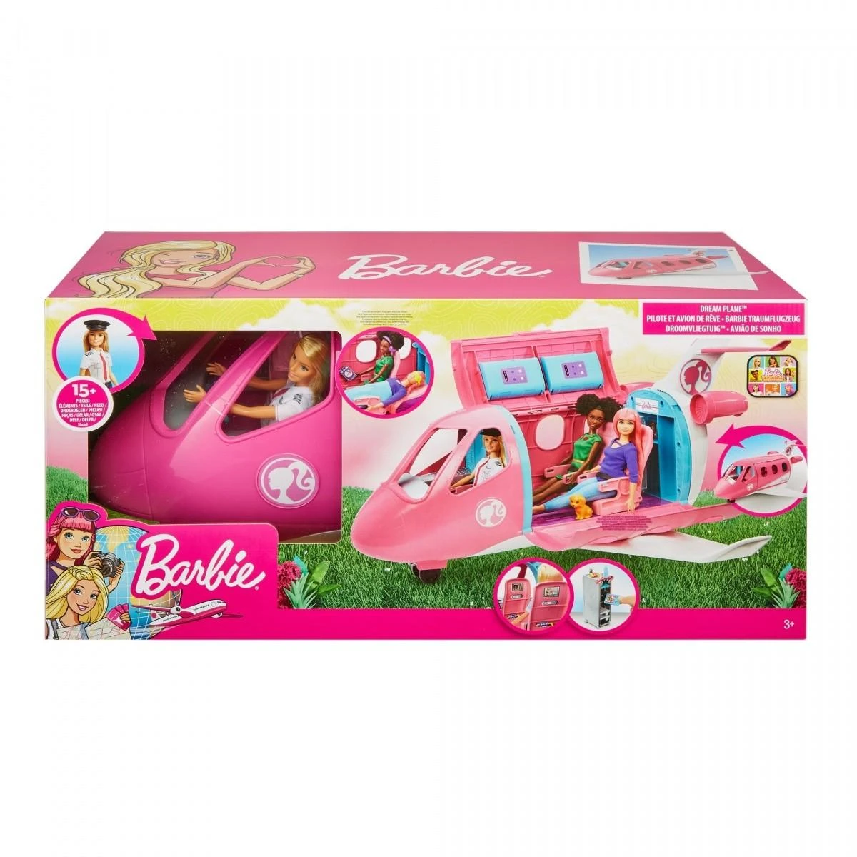 Mattel LĖLĖS BARBĖS LĖKTUVAS DREAMPLANE SU LĖLĖ
