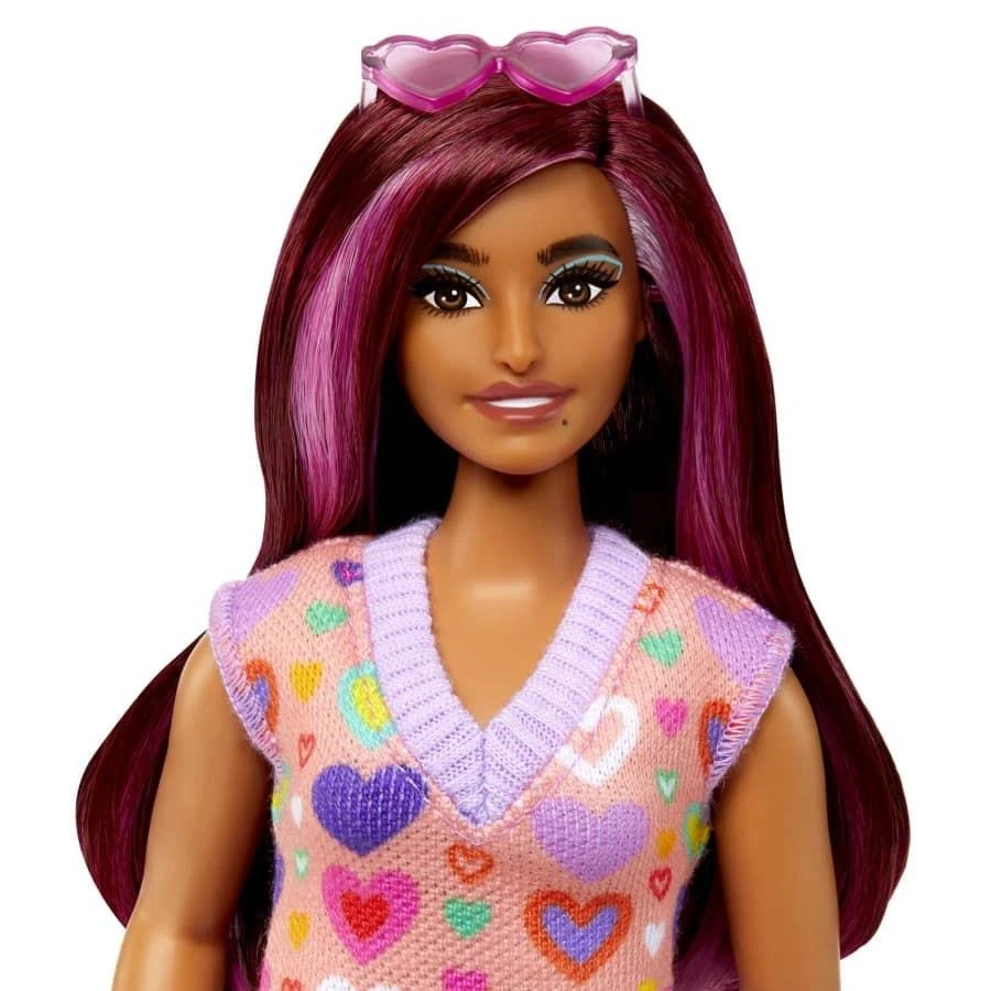 Barbie Mattel Barbė fashionistas lėlė širdelės suknele