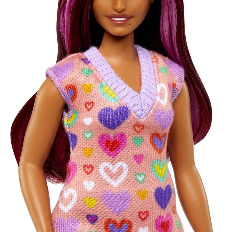 Barbie Mattel Barbė fashionistas lėlė širdelės suknele