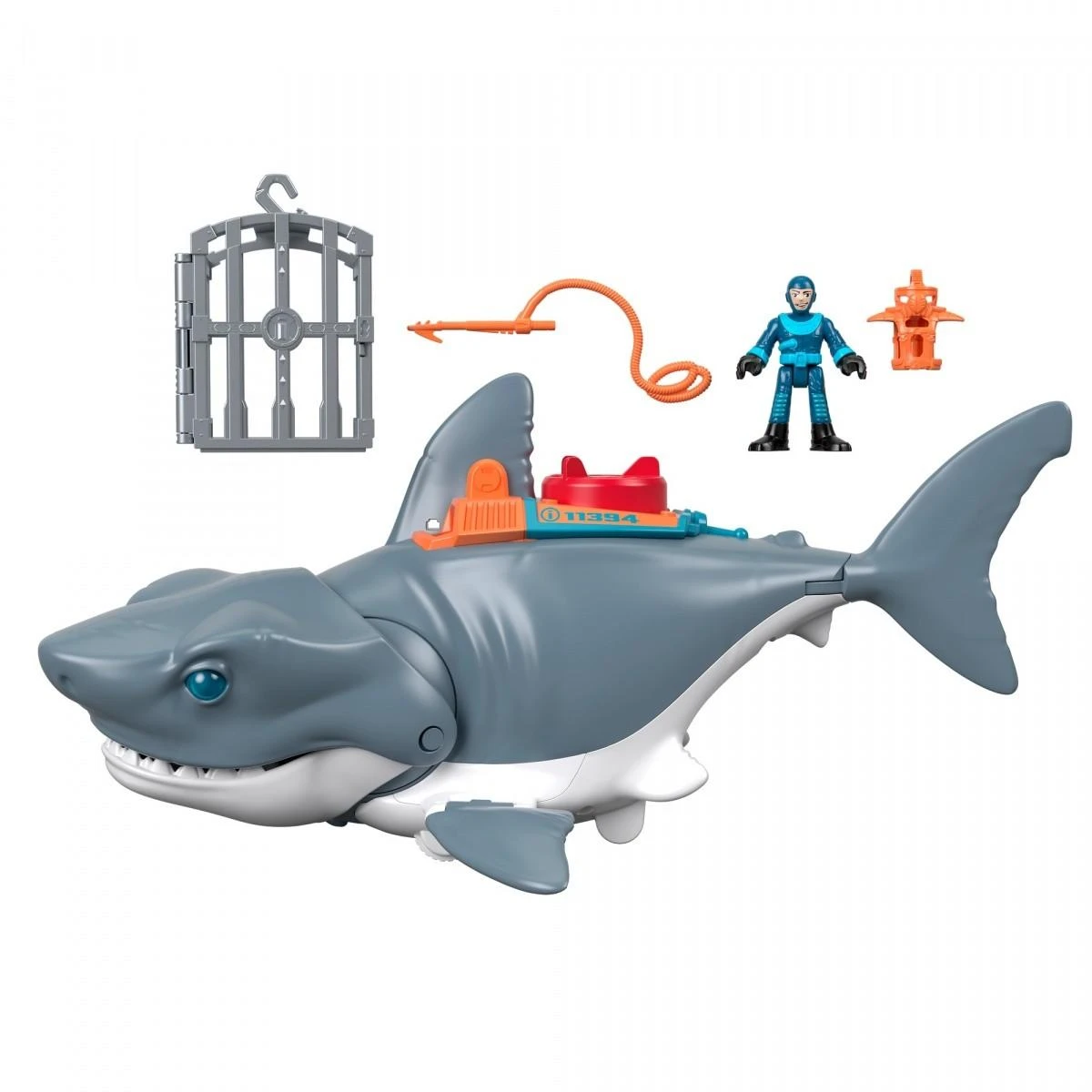 Fisher Price Mattel Imaginext Mega mechaninė ryklio ataka, judanti burna ZA5438