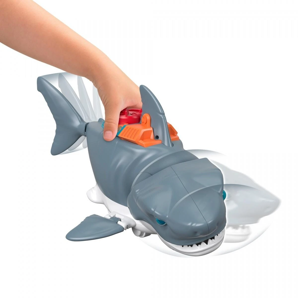 Fisher Price Mattel Imaginext Mega mechaninė ryklio ataka, judanti burna ZA5438