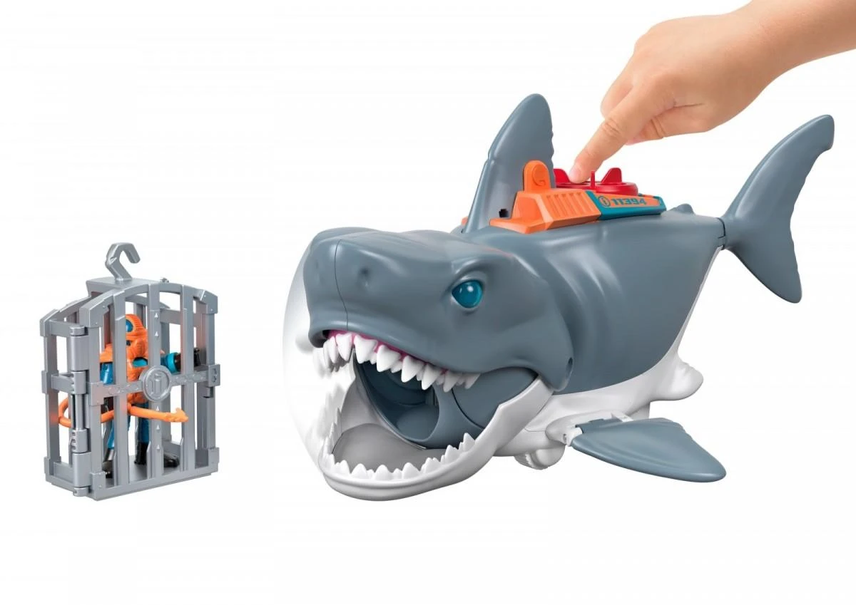 Fisher Price Mattel Imaginext Mega mechaninė ryklio ataka, judanti burna ZA5438