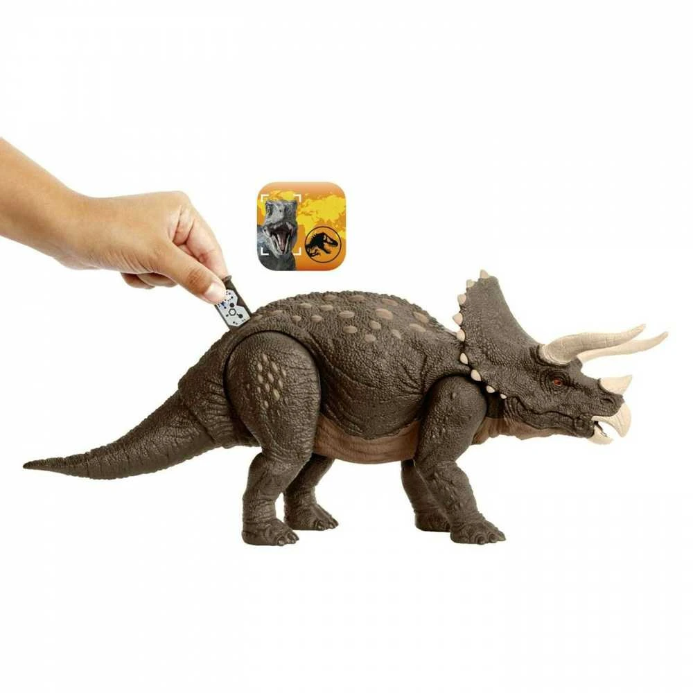 Mattel Jurassic World Eco Triceratops aplinkos gynėjo figūrėlė