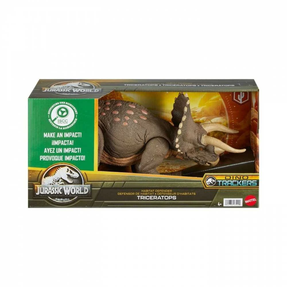 Mattel Jurassic World Eco Triceratops aplinkos gynėjo figūrėlė