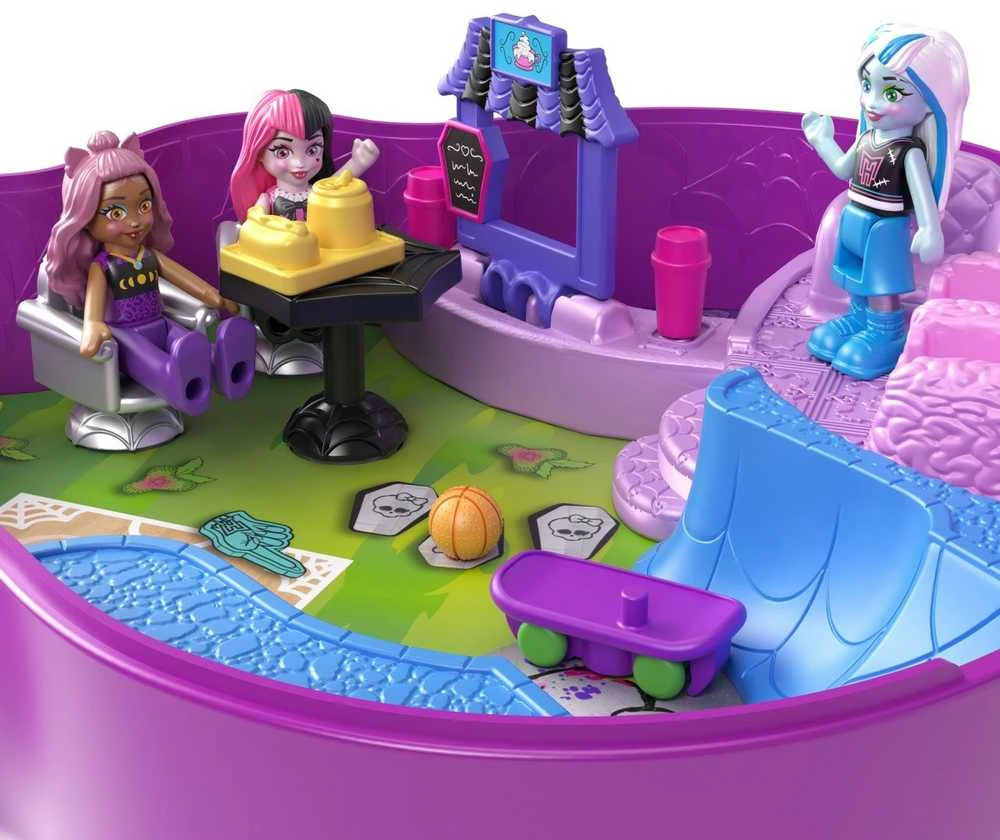 Mattel POLLY POCKET MONSTER HIGH tematikos pramogų rinkinys (HVV58)