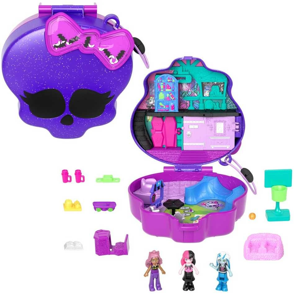 Mattel POLLY POCKET MONSTER HIGH tematikos pramogų rinkinys (HVV58)