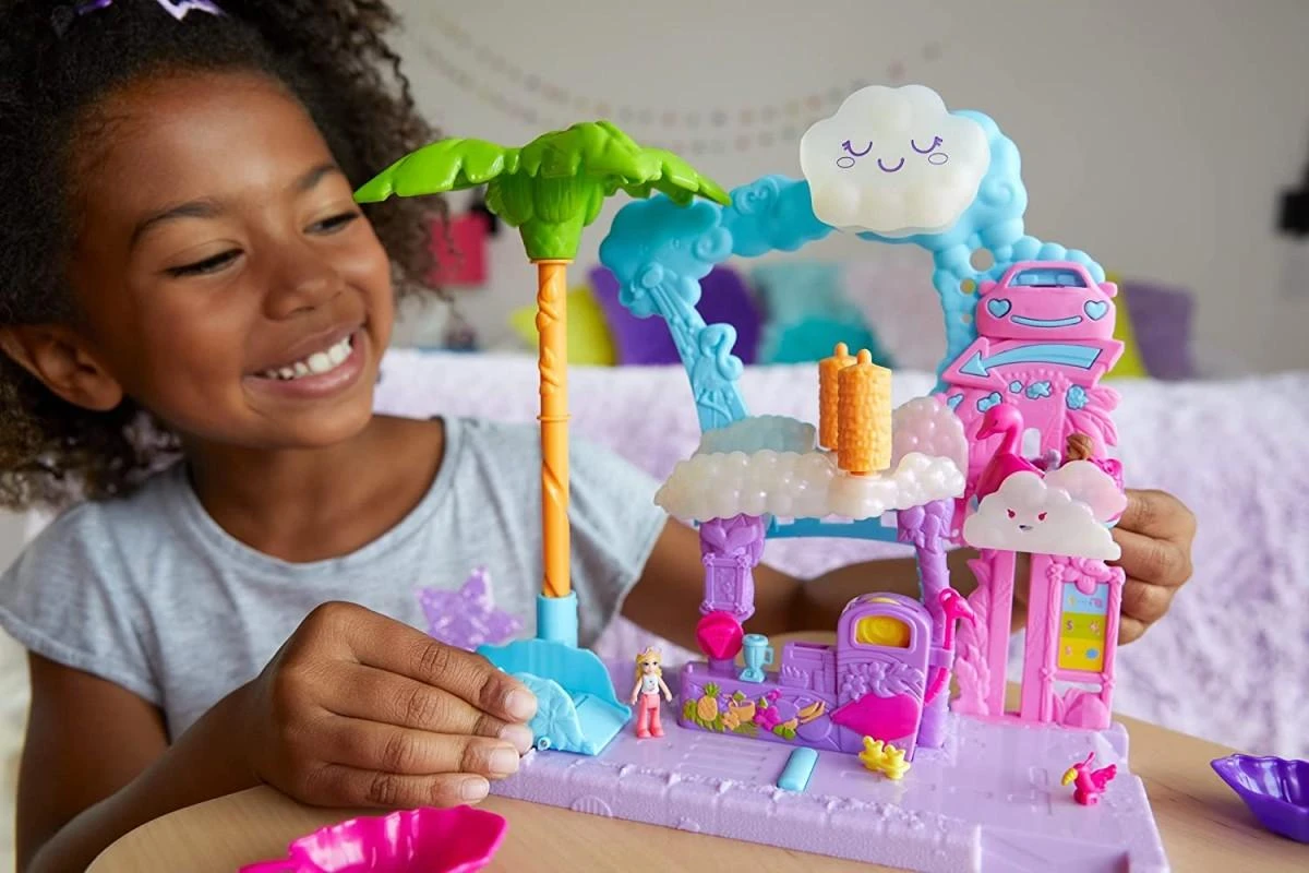 Polly Pocket Mattel Flamingo plovyklos figūrėlių rinkinys HHJ05