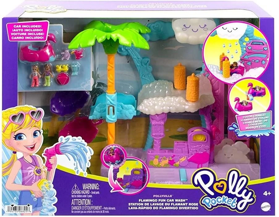 Polly Pocket Mattel Flamingo plovyklos figūrėlių rinkinys HHJ05