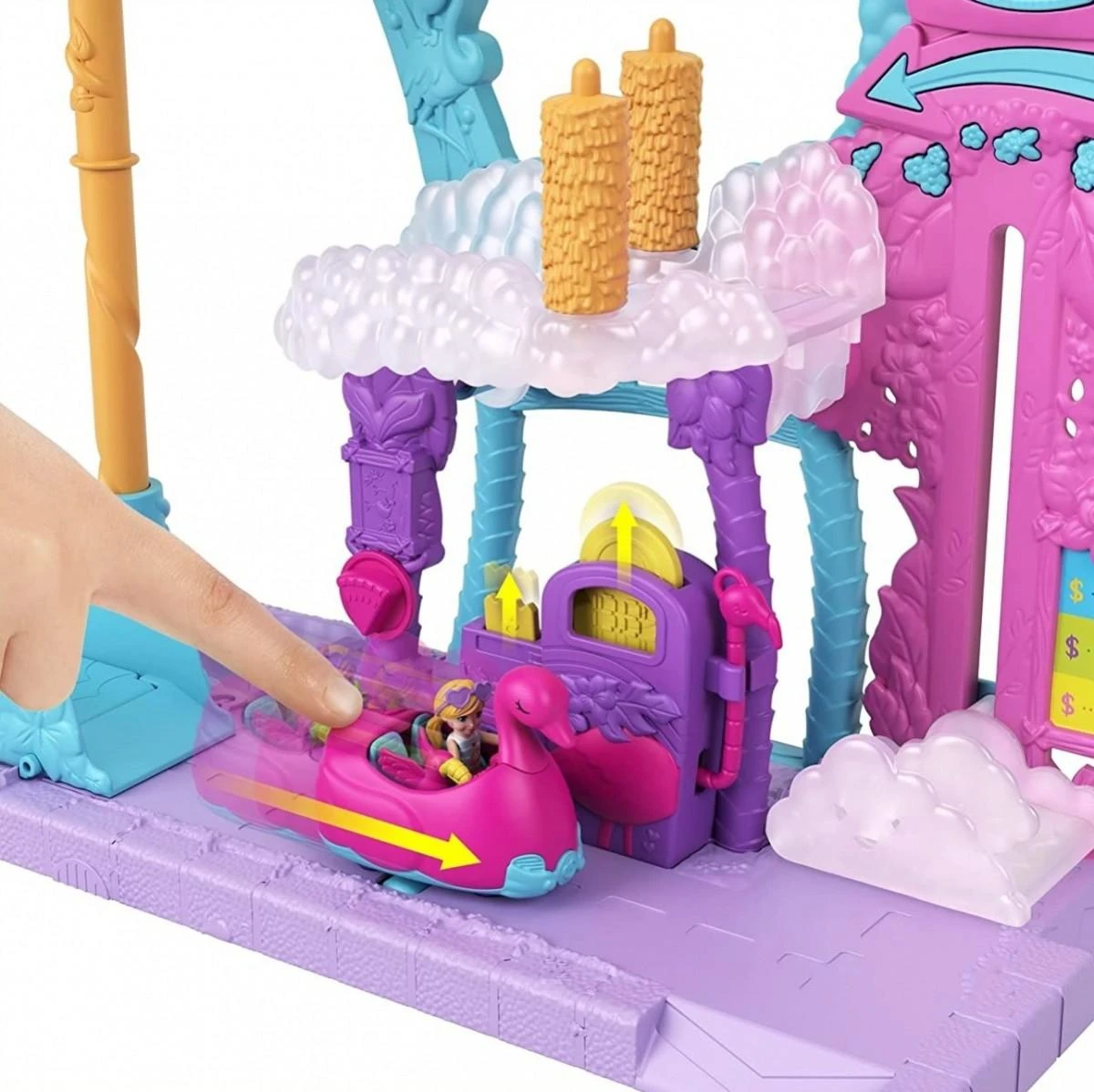 Polly Pocket Mattel Flamingo plovyklos figūrėlių rinkinys HHJ05