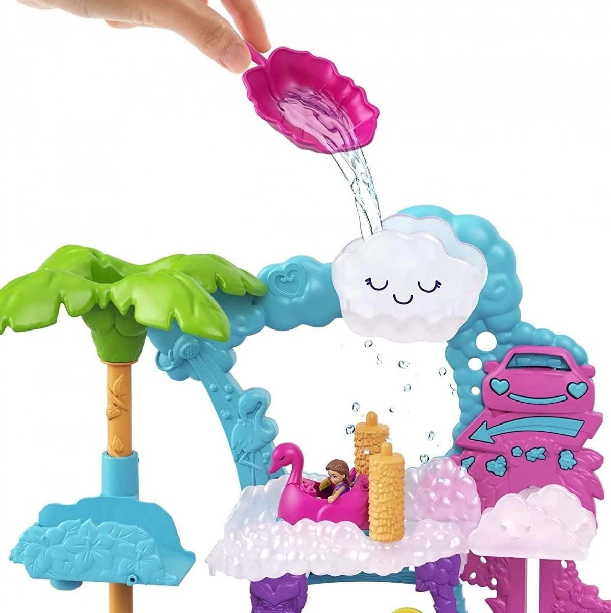 Polly Pocket Mattel Flamingo plovyklos figūrėlių rinkinys HHJ05