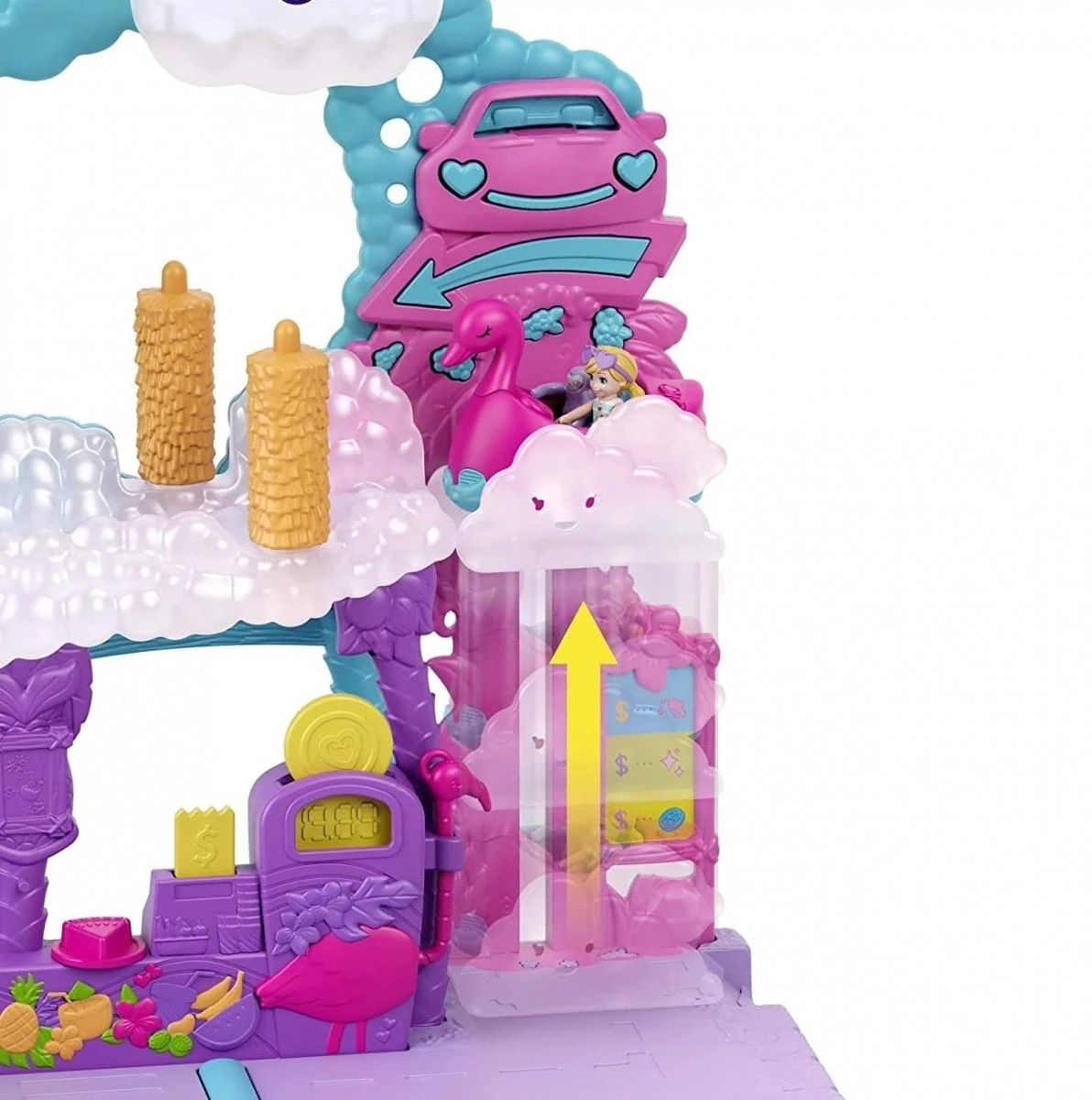 Polly Pocket Mattel Flamingo plovyklos figūrėlių rinkinys HHJ05