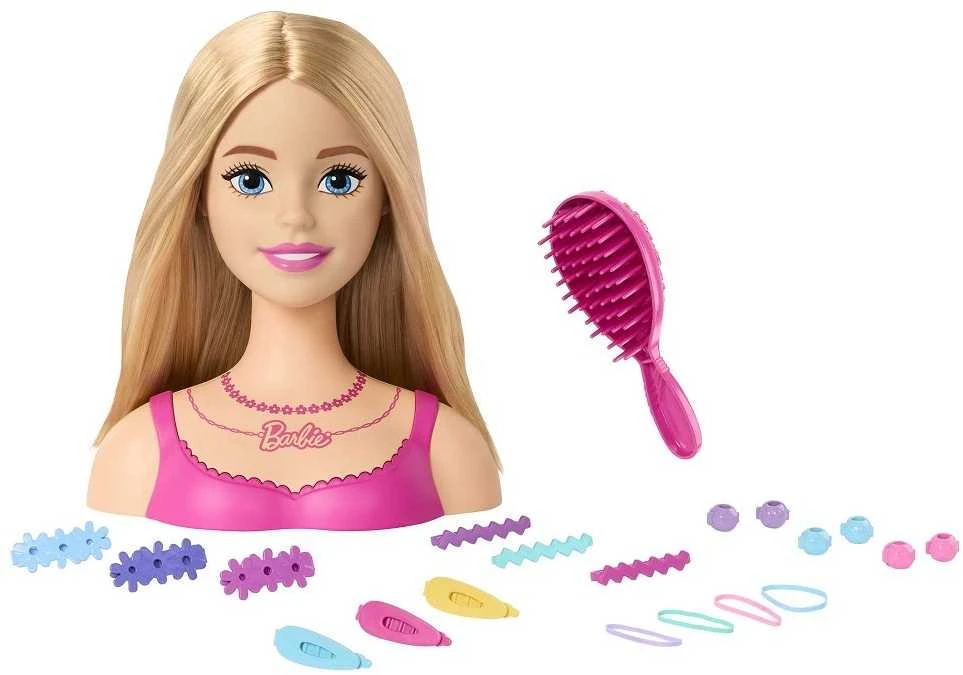 BARBIE stilizavimo galva – šviesūs plaukai (HMD88)