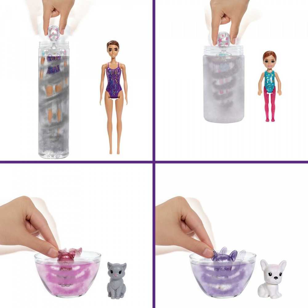 Mattel Barbie Doll Color Reveal Party Big Set