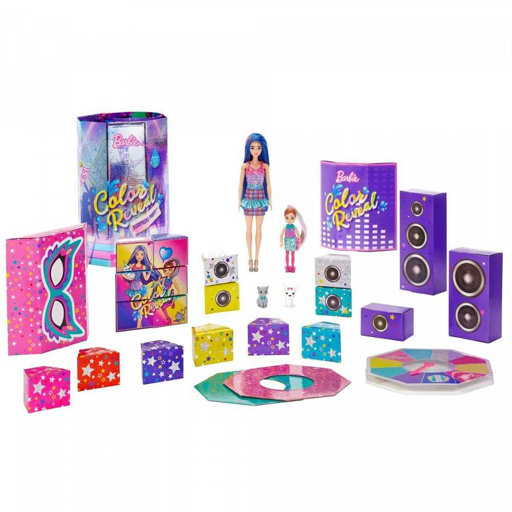 Mattel Barbie Doll Color Reveal Party Big Set