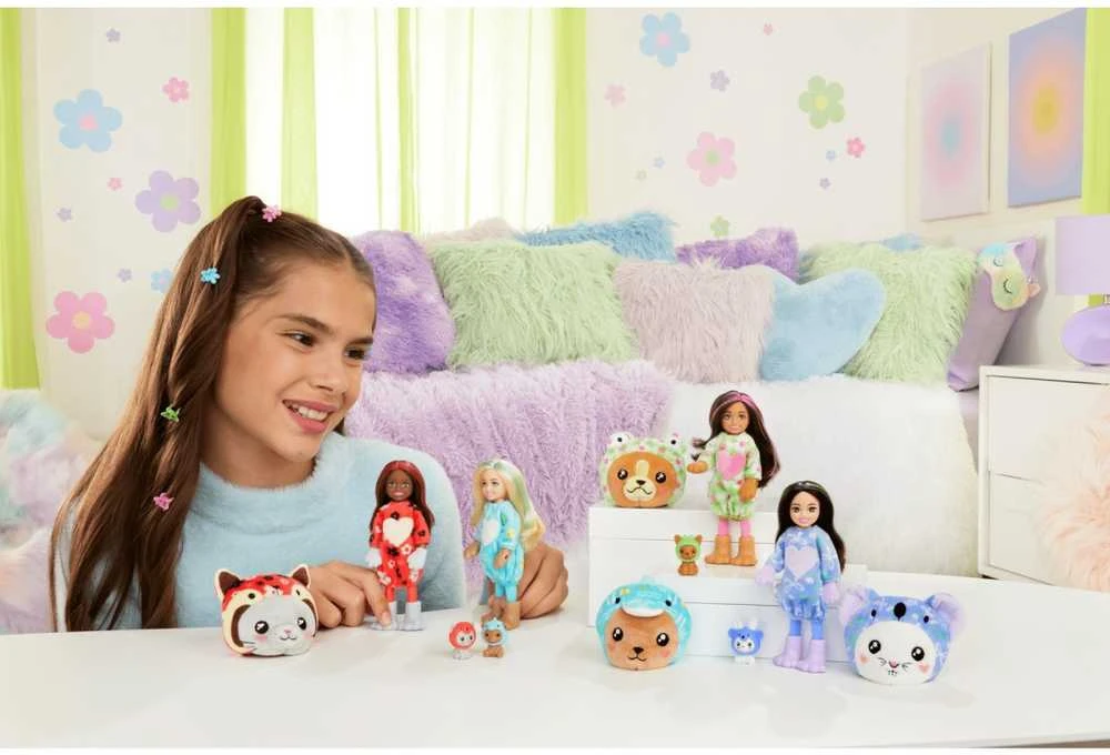 Mattel Lėlė Barbie Chelsea spalvų keitimo katytė-panda HRK28