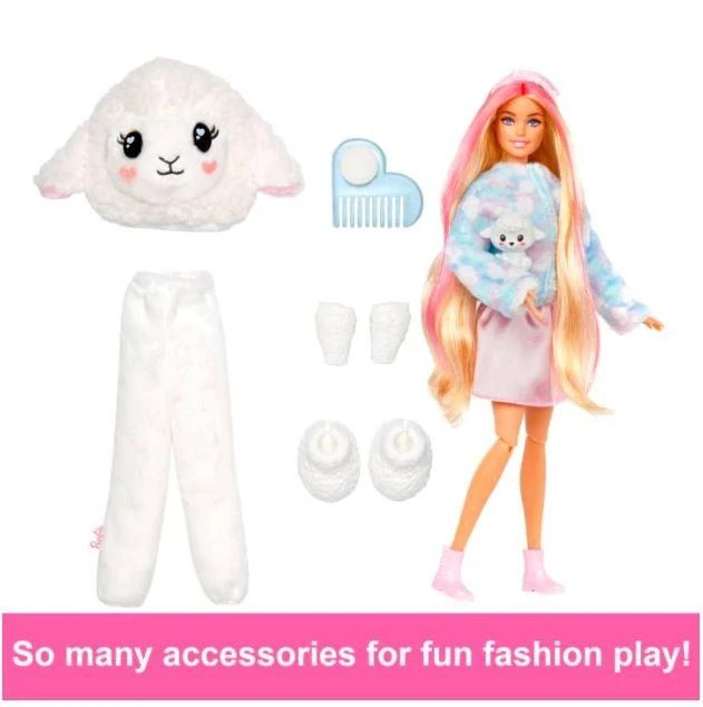 BARBIE „Cutie Reveal“ rinkinys, marškinėlių serija – ėriukė