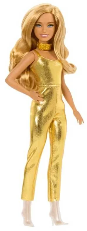Mattel BARBIE madistė aukso spalvos kostiumu (HRH19)