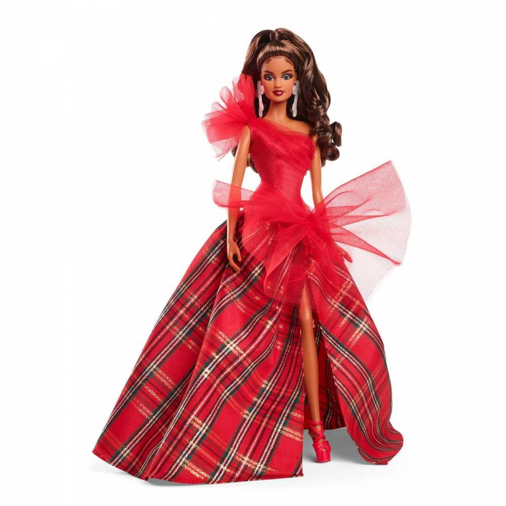 Mattel Lėlė Barbie Signature 2024 Holiday su languota suknele