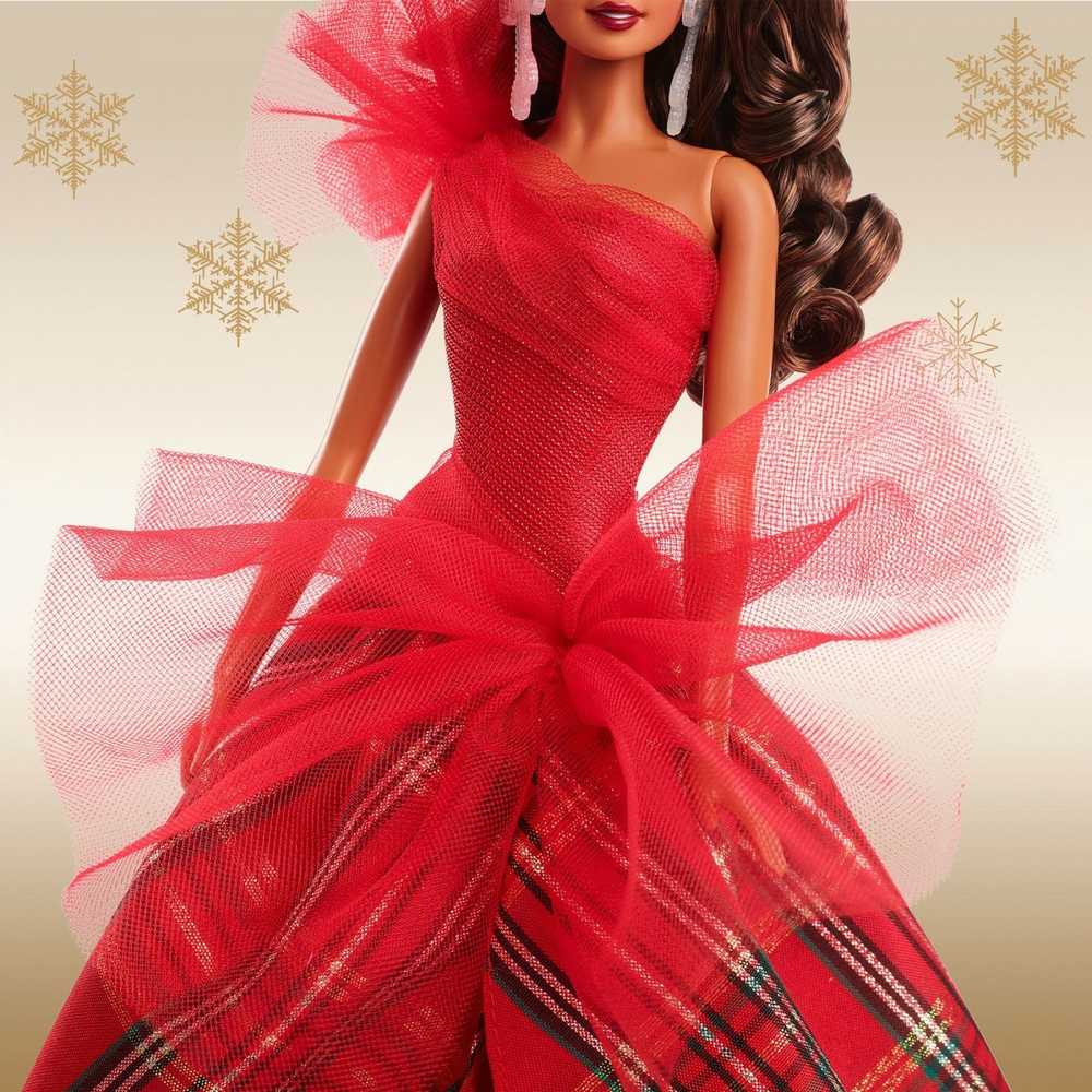 Mattel Lėlė Barbie Signature 2024 Holiday su languota suknele