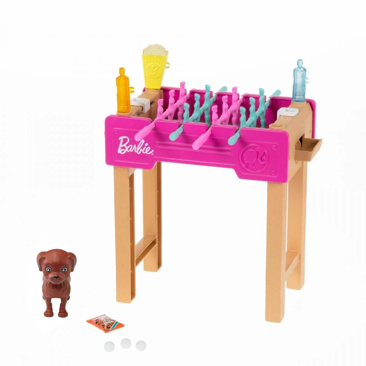 Barbie Barbė - futbolo stalo ir augintinio mini žaidimų rinkinys (GRG77)