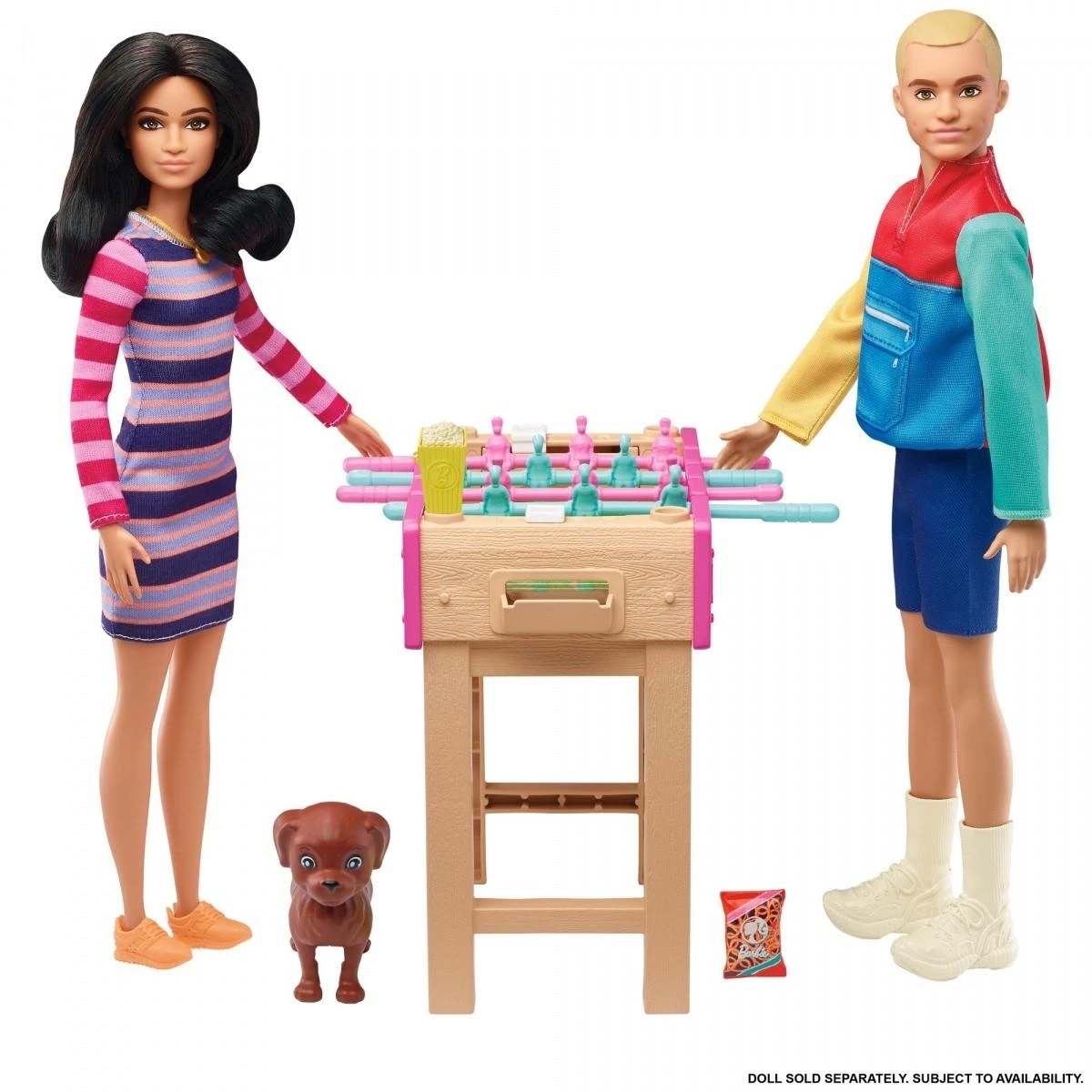Barbie Barbė - futbolo stalo ir augintinio mini žaidimų rinkinys (GRG77)