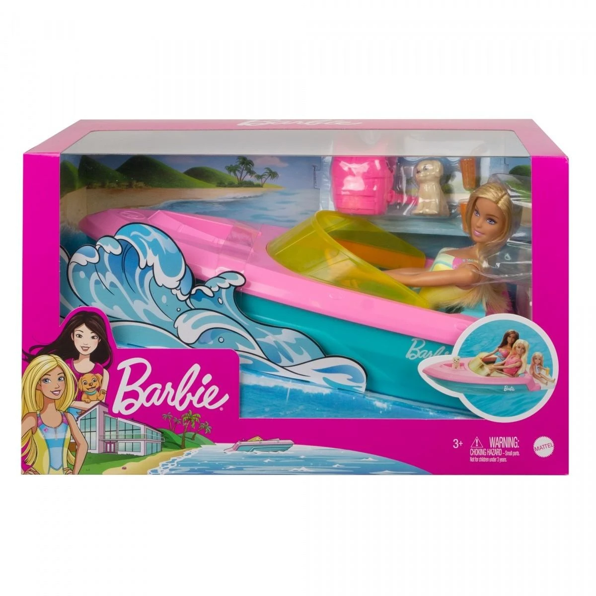 Barbės valties ir lėlės žaidimų rinkinys GRG30 Mattel