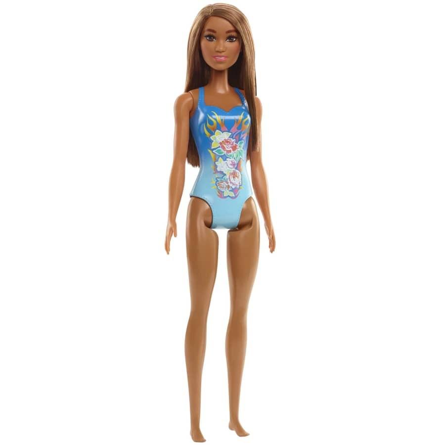 Mattel Paplūdimio lėlė Barbė mėlynu kostiumu