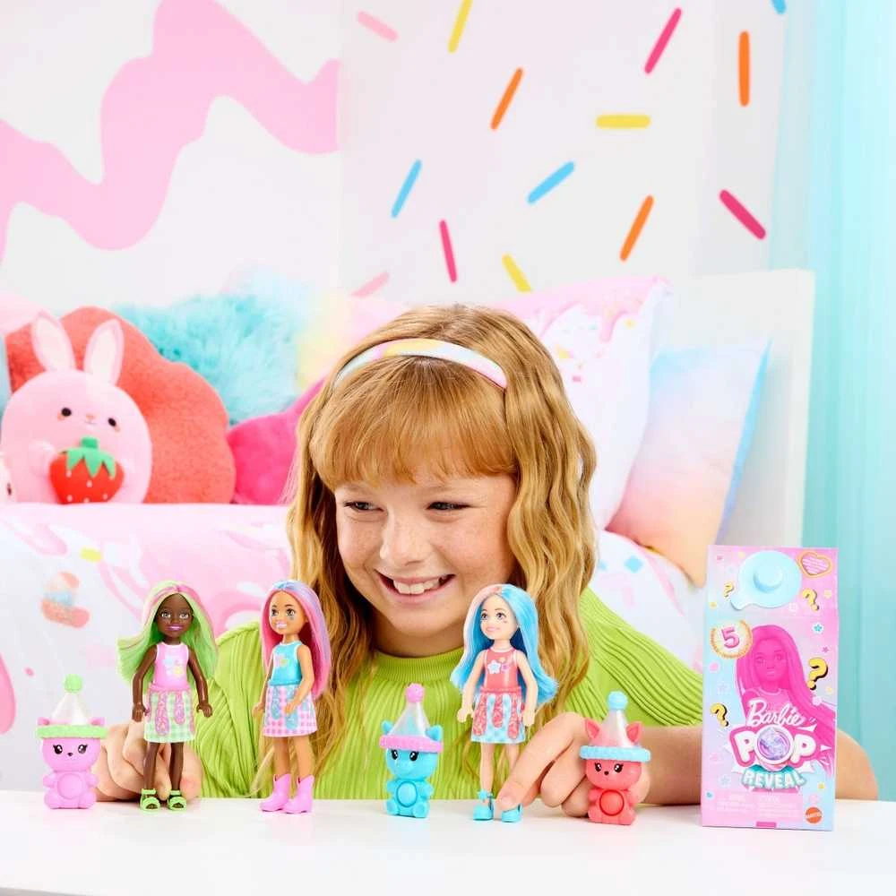 Mattel CHELSEA POP REVEAL ANIMAL PARTY siurprizų rinkinys (JCN89)