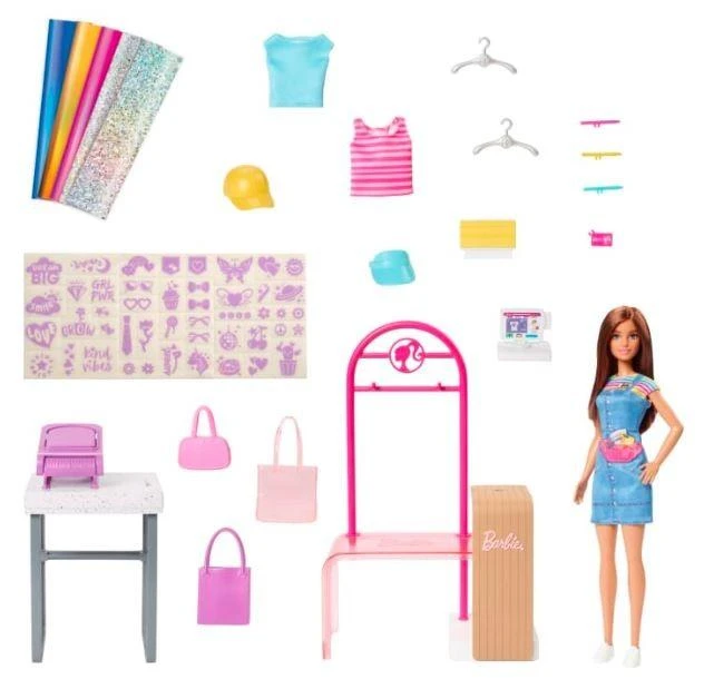 Barbie Barbės butiko rinkinys su lėle ir aksesuarais HKT78
