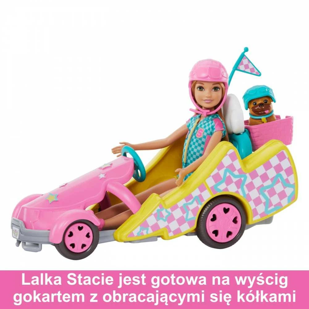 Mattel Barbie Stacie su kartingu HRM08