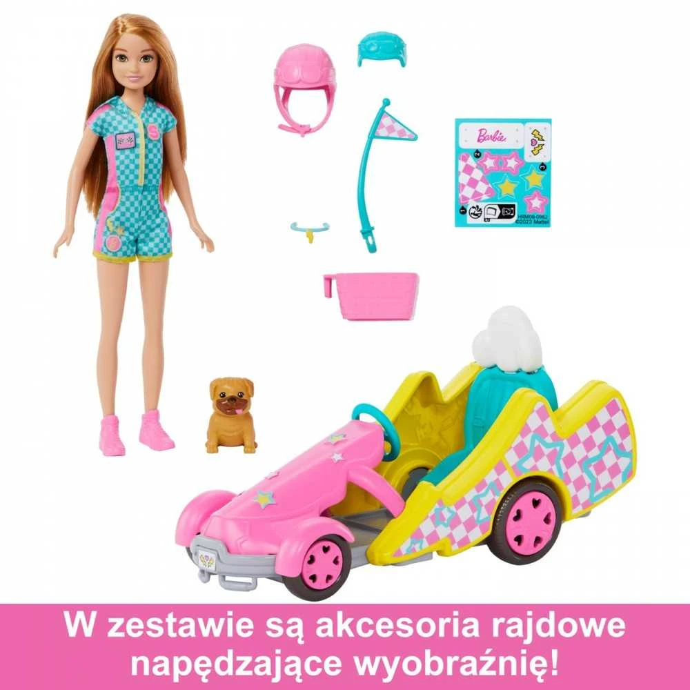 Mattel Barbie Stacie su kartingu HRM08