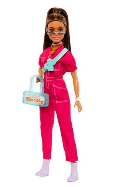Mattel Lėlė Barbie su rožiniu kombinezonu HPL76