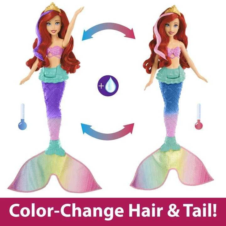 „Disney Princess“ undinėlė Arielė su spalvų keitimo funkcija