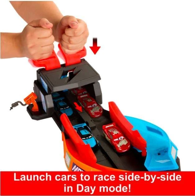 Mattel „Cars Night Race“ šviečianti trasa „HPD80“