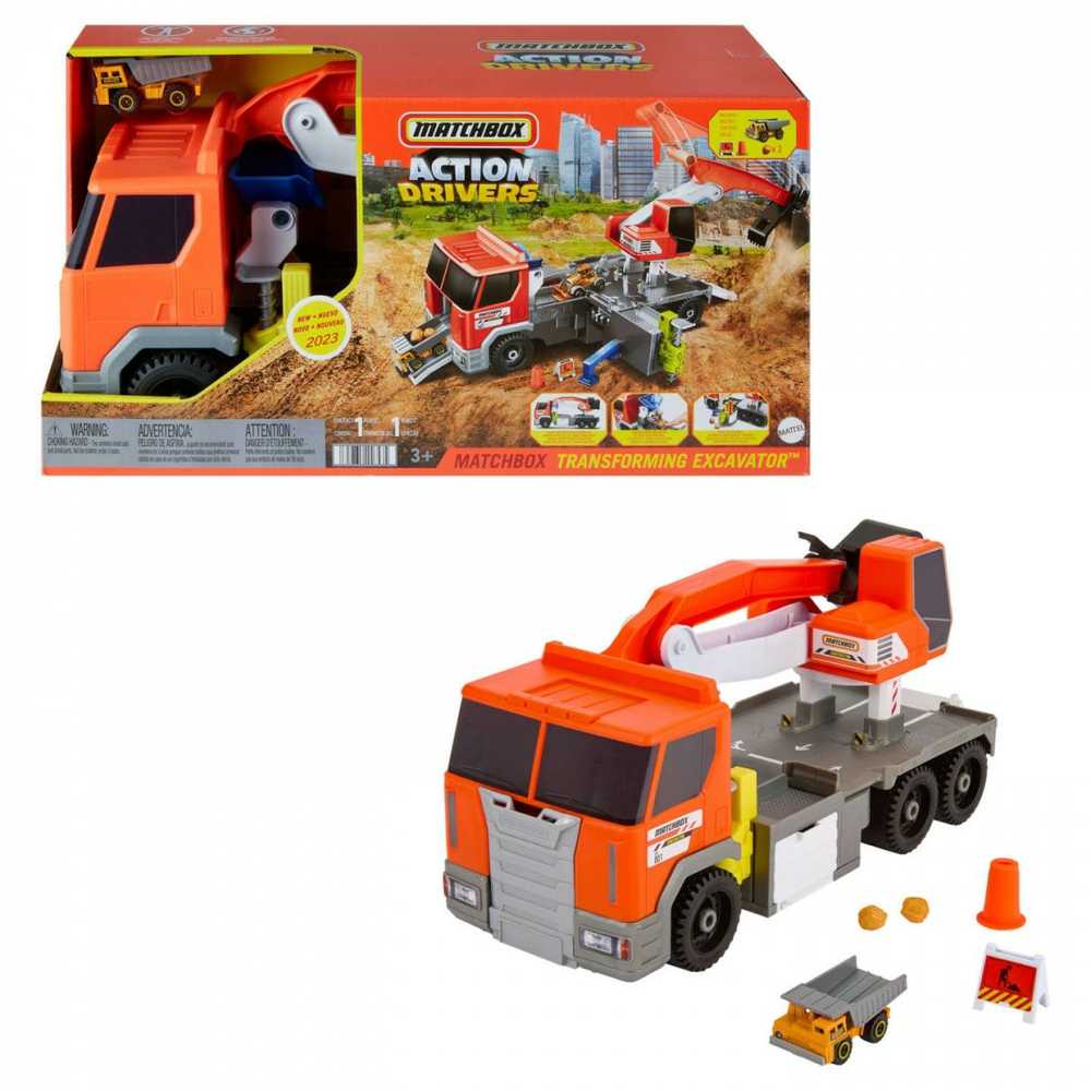 Mattel Žaislinė ekskavatoriaus sunkvežimio mašina Matchbox 1:64