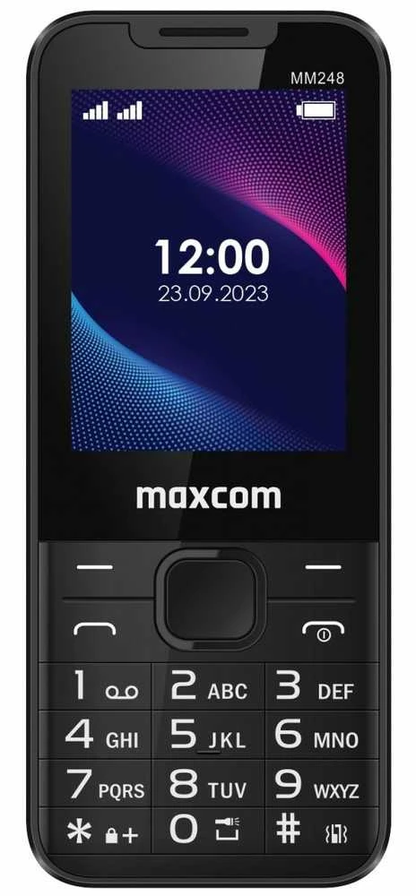 Mobilusis telefonas Maxcom MM248 juodos spalvos