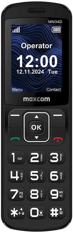 Mobilusis telefonas - MAXCOM MM 34D 4G Juodas + charging dock