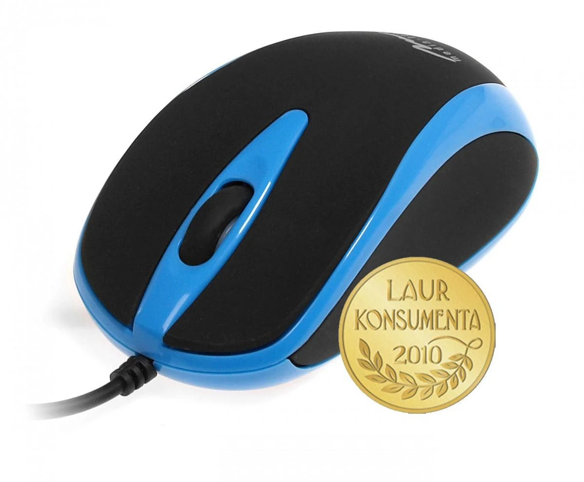 Itin ergonomiška optinė pelė Media-Tech PLANO MT1091B, USB jungtis, 800DPI, mėlyna